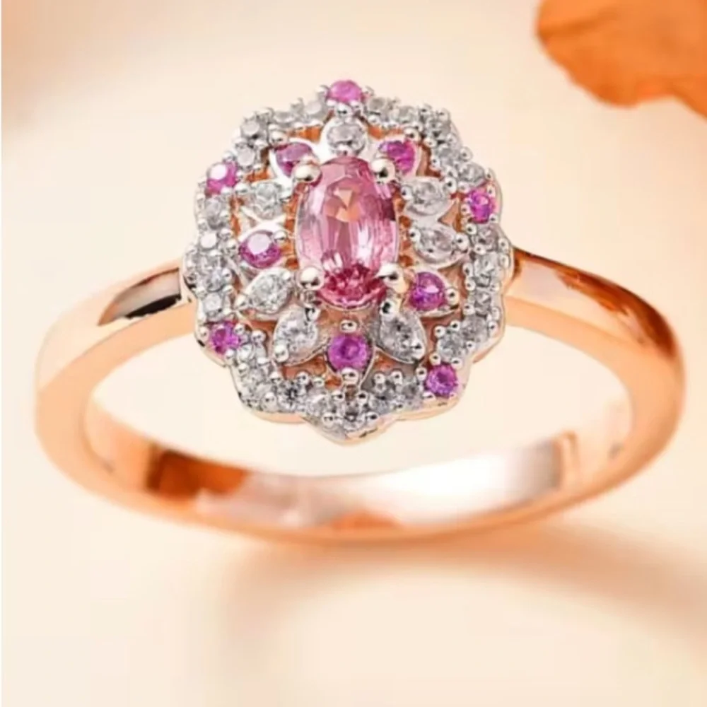 Mahenge Spinel and Multi Gemstone Sunset Bloom Ring